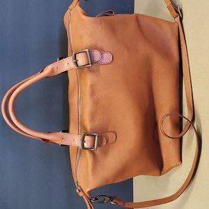 Mark & Graham leather satchel purse in brown